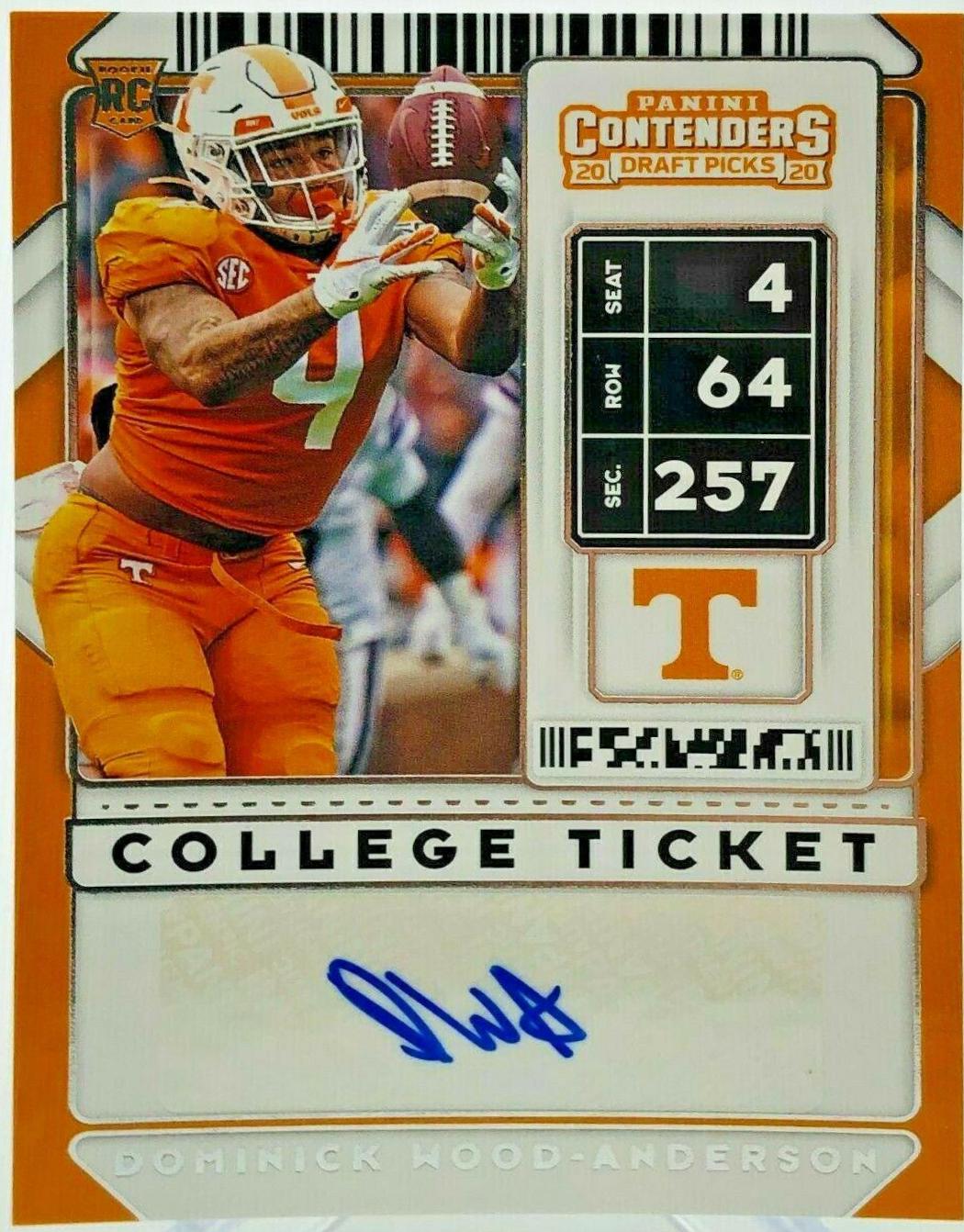 Dominick Wood Anderson #265 2020 Panini Contenders Draft Picks Football