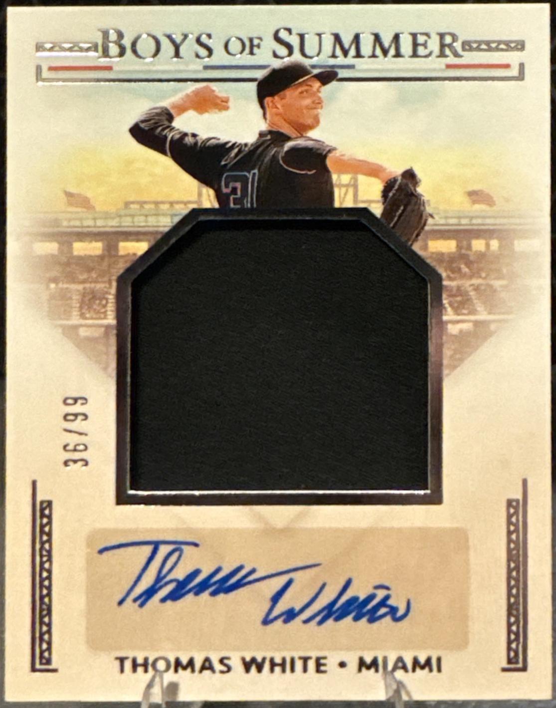 Thomas White #JMS-TW 2024 Panini Boys of Summer Baseball Jumbo Prospect Material Signatures