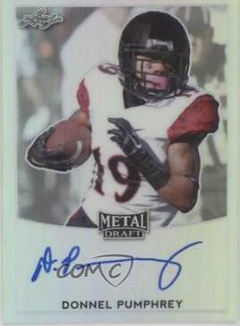 Donnel Pumphrey #BA-DP1 2017 Leaf Metal Draft Autographs Football