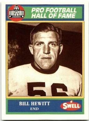 Bill Hewitt #46 Football Cards 1990 Swell Greats