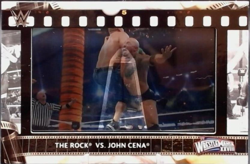 The Rock vs. John Cena #FS-RC Wrestling Cards 2021 Topps WWE Match Film Strips Relics