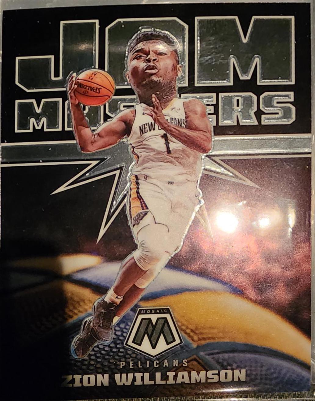Zion Williamson #5 Basketball Cards 2021 Panini Mosaic Jam Masters