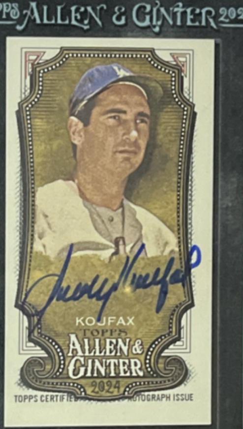 Sandy Koufax #MA-SK 2024 Topps Allen & Ginter Mini Baseball Autograph