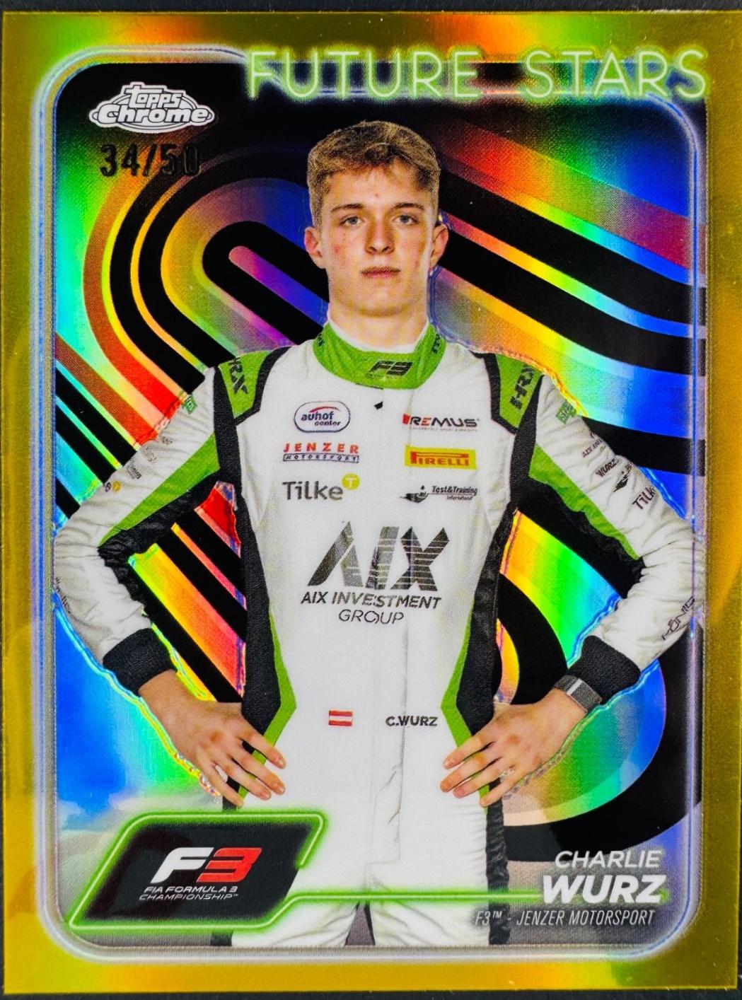 Charlie Wurz [Gold Refractor] #58 Prices | 2024 Topps Chrome Formula 1 ...