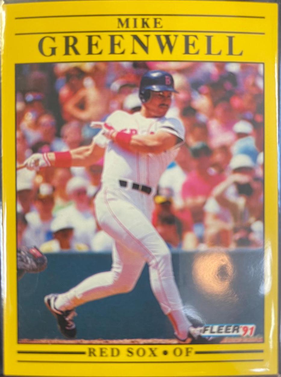 Mike Greenwell #96 Baseball Cards 1991 Fleer