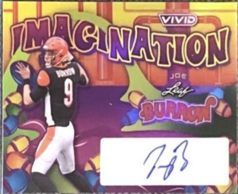 Joe Burrow #VI-JB1 Football Cards 2023 Leaf Vivid Autographs Imagination