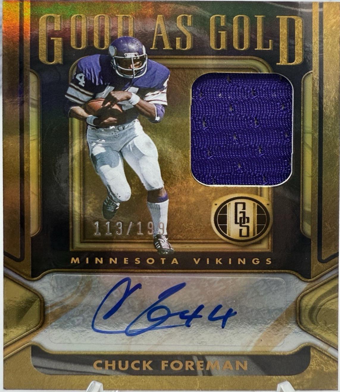 Chuck Foreman #GAG-CFN Football Cards 2024 Panini Gold Standard Good as Gold
