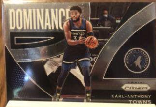 Karl Anthony Towns #9 Basketball Cards 2021 Panini Prizm Dominance