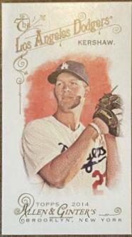 Clayton Kershaw [Mini Allen & Ginter Back] #189
