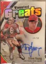 Steve Young #GRG-SYO Football Cards 2022 Panini Donruss Elite Vaunted Greats Autographs