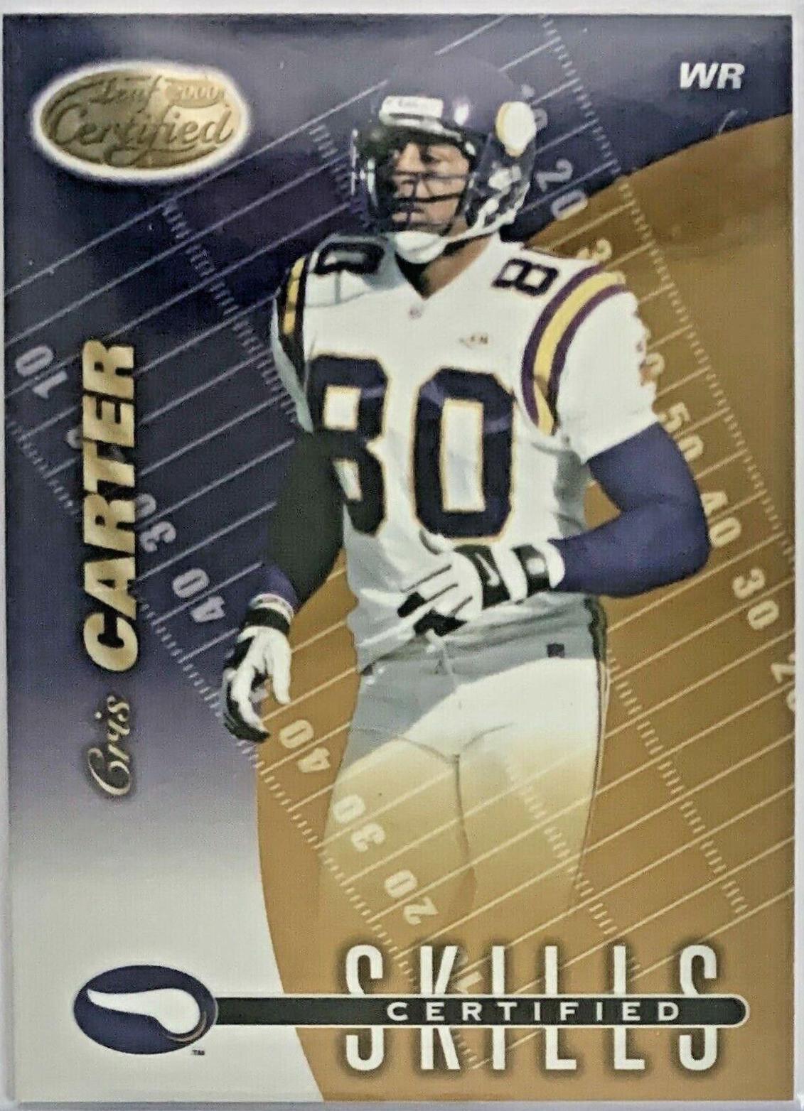 Cris Carter, Tim Brown #CS-19 Football Cards 2000 Leaf Certified Skills