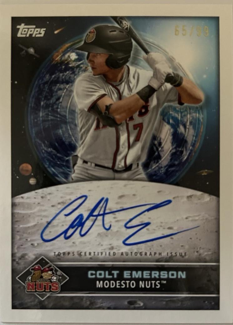 Colt Emerson #FCA-CE Baseball Cards 2024 Topps Pro Debut Future Cornerstones Autograph