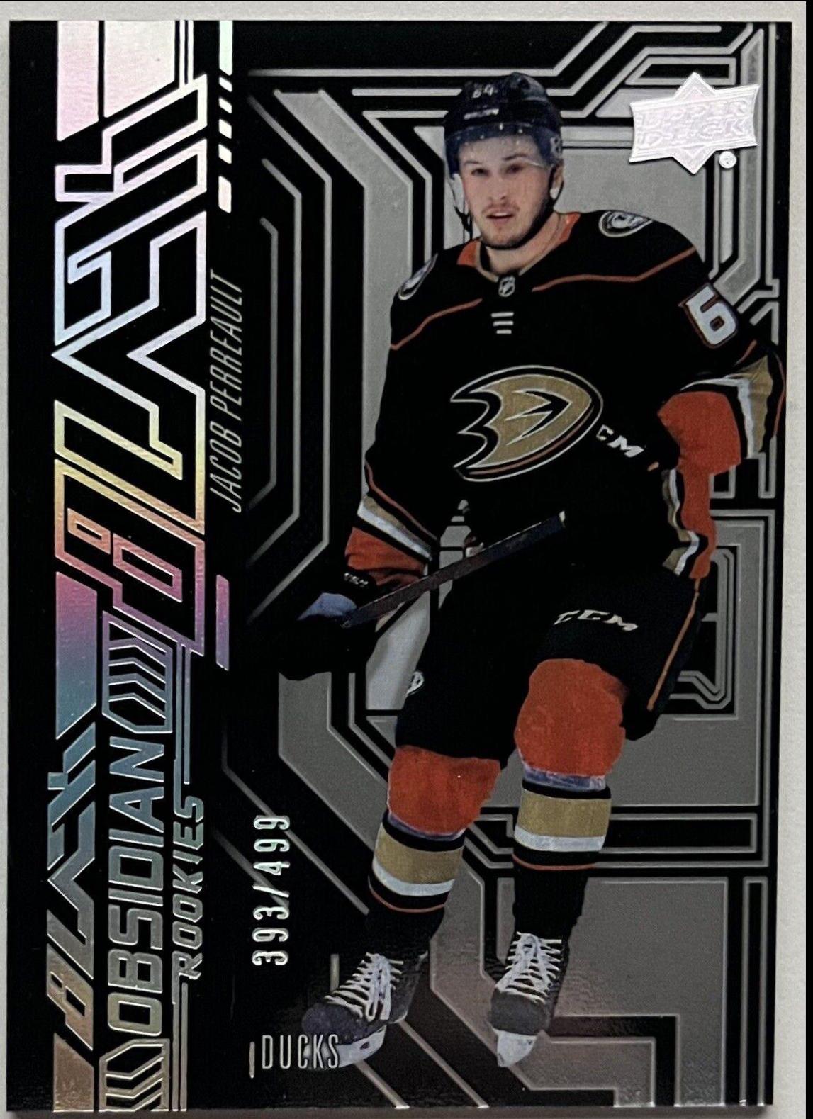 Jacob Perreault #OR-21 Hockey Cards 2022 SPx UD Black Obsidian Rookies