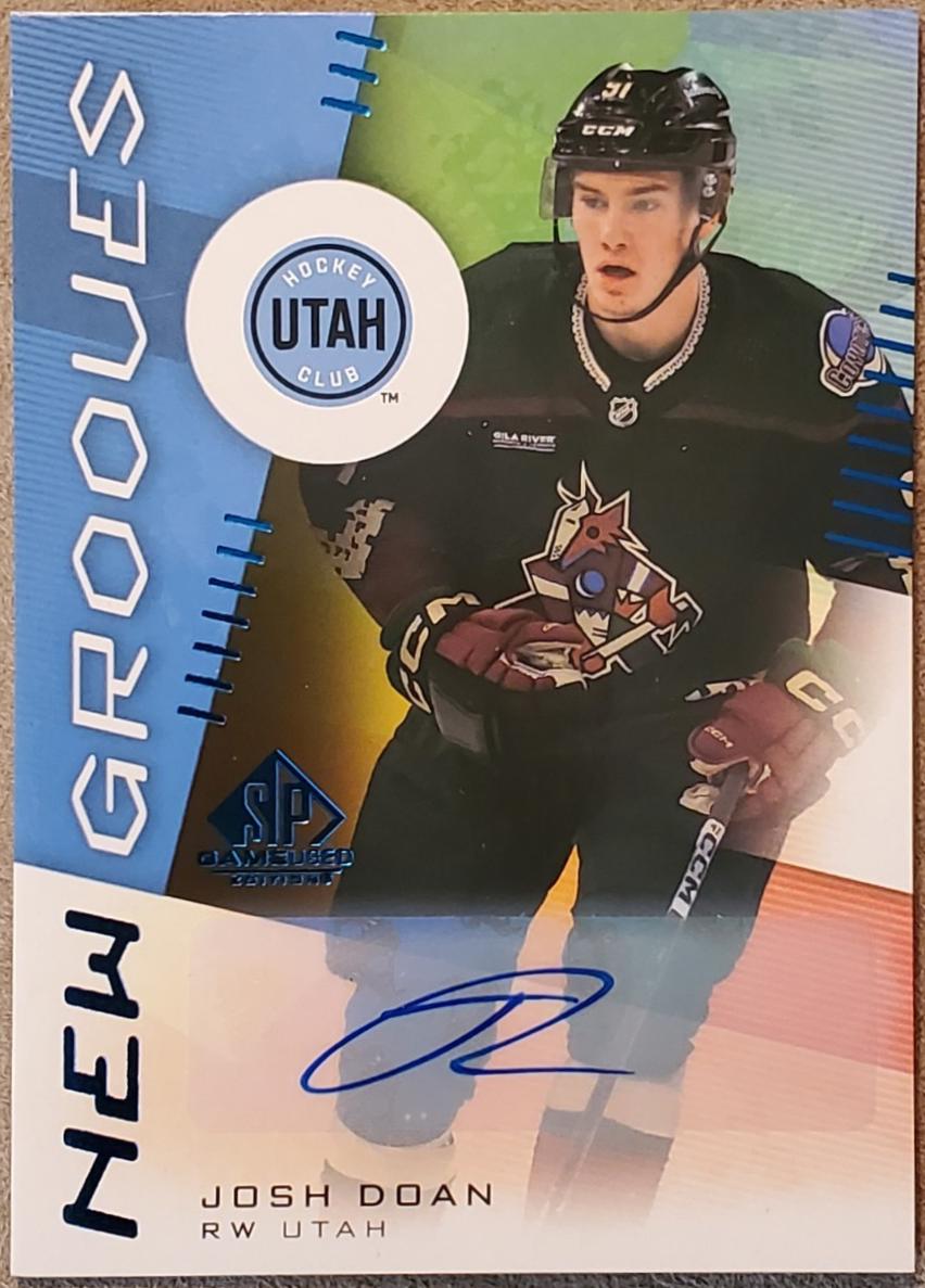 Josh Doan #NG-13 Hockey Cards 2024 SP Game Used New Grooves Autograph