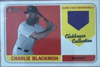 Charlie Blackmon #CB Baseball Cards 2018 Topps Heritage Clubhouse Collection Relics