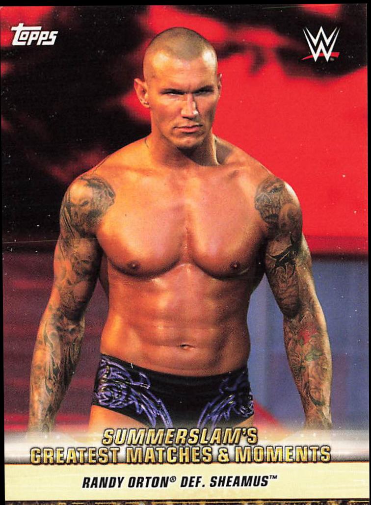 Randy Orton def. Sheamus #GM-30 Wrestling Cards 2019 Topps WWE SummerSlam Greatest Matches & Moments
