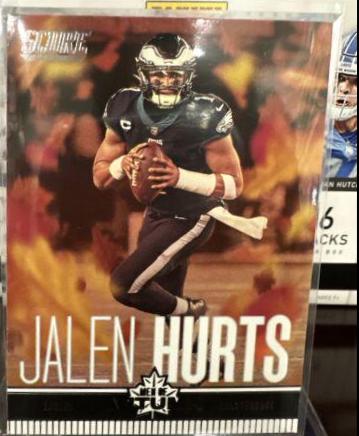 Jalen Hurts #6 Football Cards 2023 Panini Score Men of Autumn