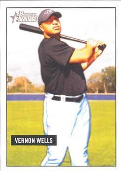 Vernon Wells #135 Baseball Cards 2005 Bowman Heritage