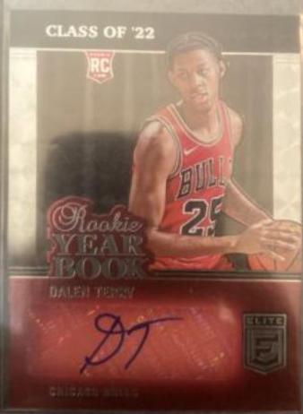 Dalen Terry #RYB-DLT Basketball Cards 2022 Panini Donruss Elite Rookie Yearbook Autographs