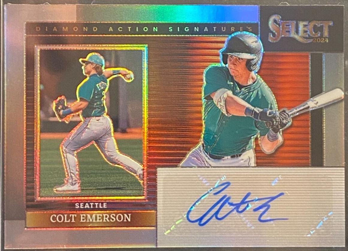Colt Emerson #DAS-CE Baseball Cards 2024 Panini Select Diamond Action Signatures