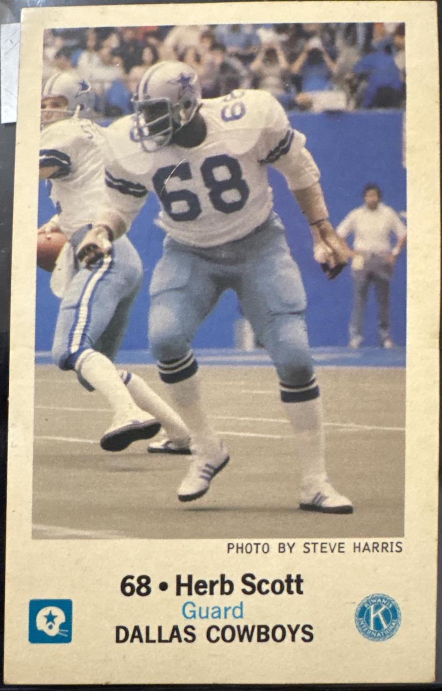 Herb Scott #68 1979 Cowboys Police Football