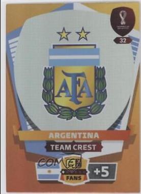 Team Crest #32 Soccer Cards 2022 Panini Adrenalyn XL FIFA World Cup Qatar