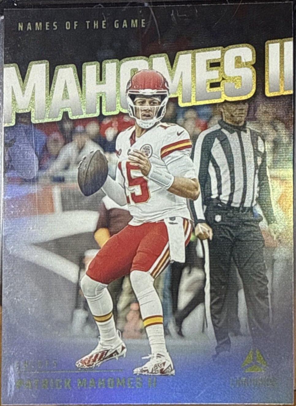Patrick Mahomes II #NG-PMS Football Cards 2024 Panini Luminance Names of the Game