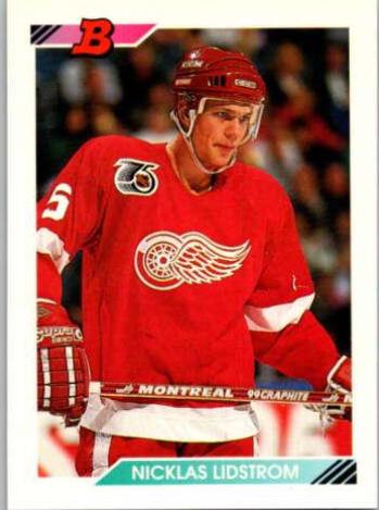 Nicklas Lidstrom #305 Hockey Cards 1992 Bowman