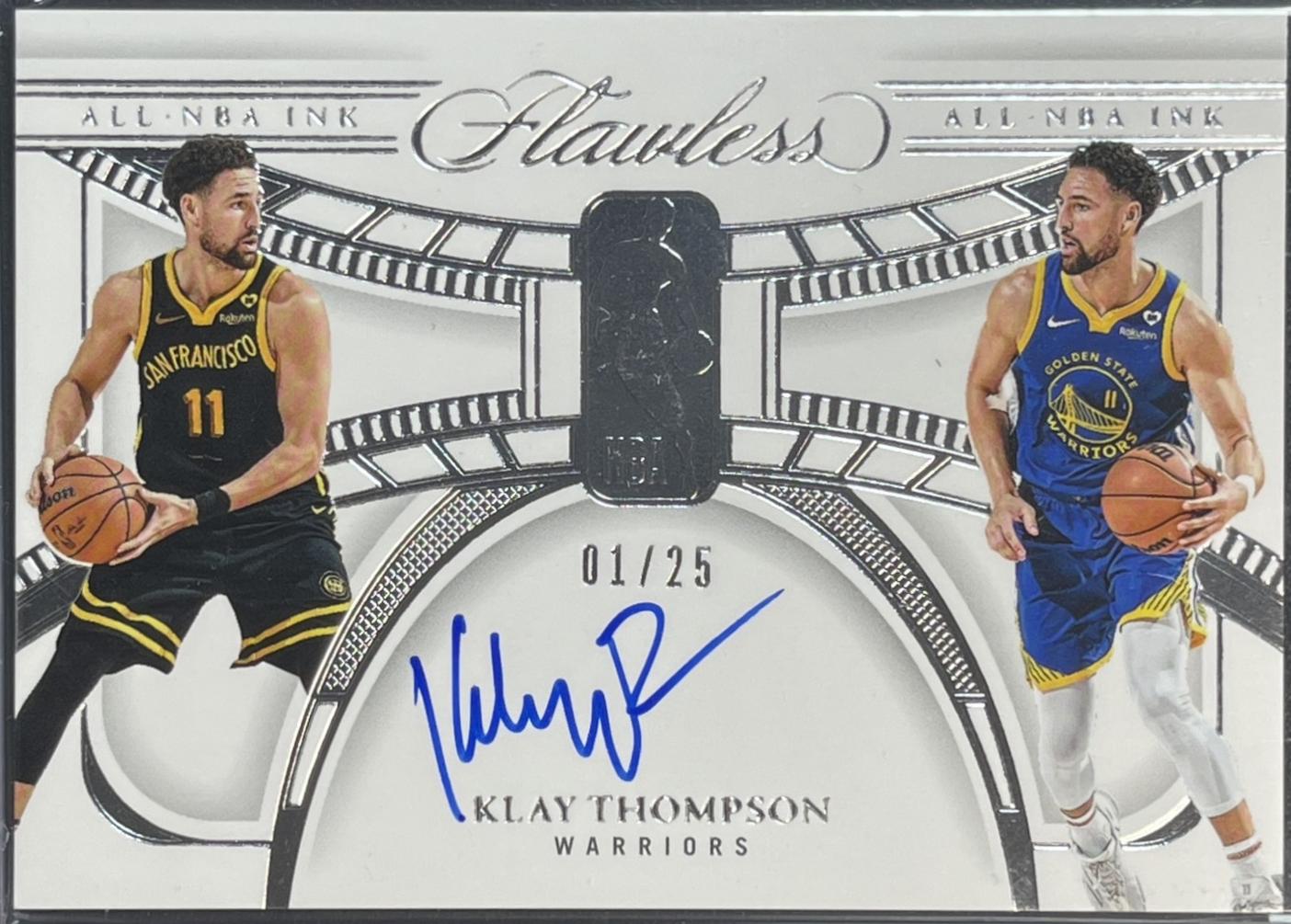 Klay Thompson #10 Basketball Cards 2023 Panini Flawless All-NBA Ink