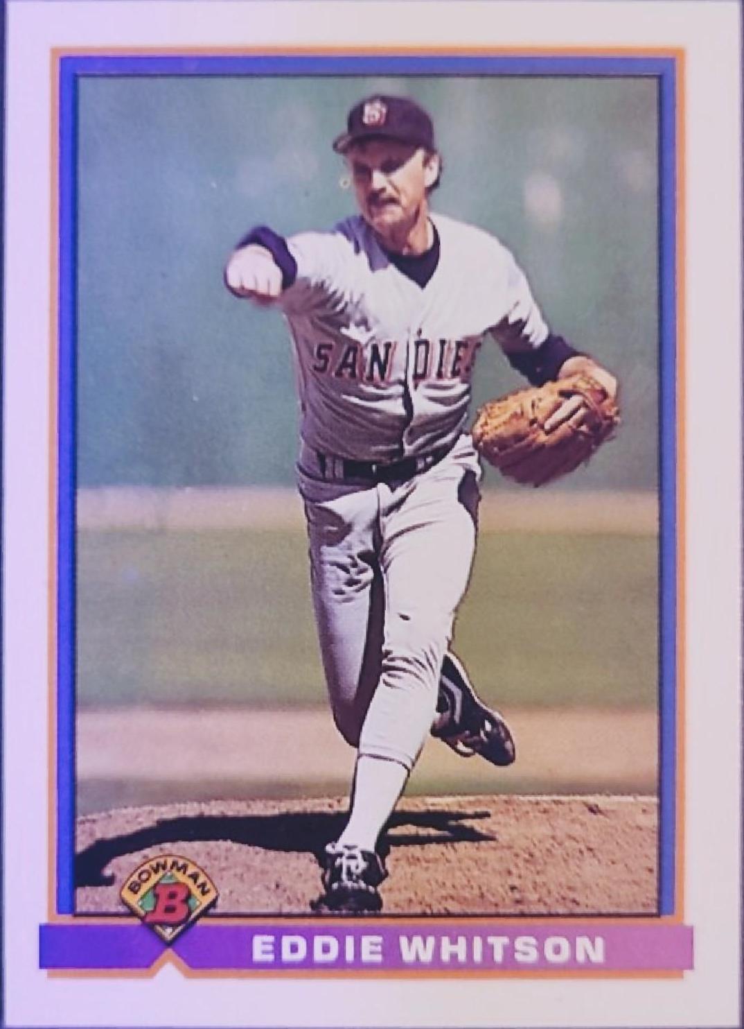 Eddie Whitson #651 Baseball Cards 1991 Bowman