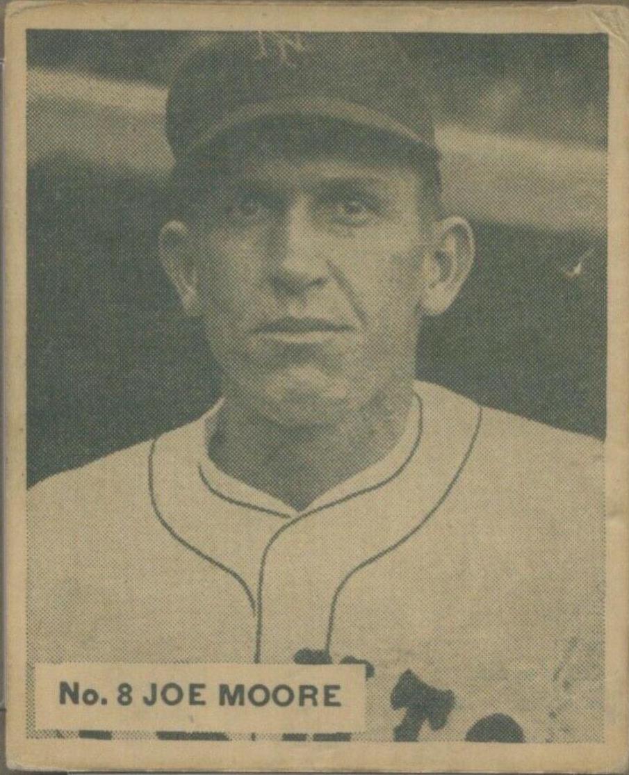Joe Moore #8 Baseball Cards 1936 World Wide Gum