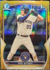 Eric Bitonti [Gold] #BDC-134 Baseball Cards 2023 Bowman Draft Chrome Prices