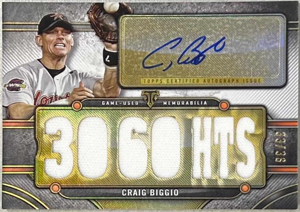 Craig Biggio #TTAR-BIG2 2024 Topps Triple Threads Baseball Autograph Relic