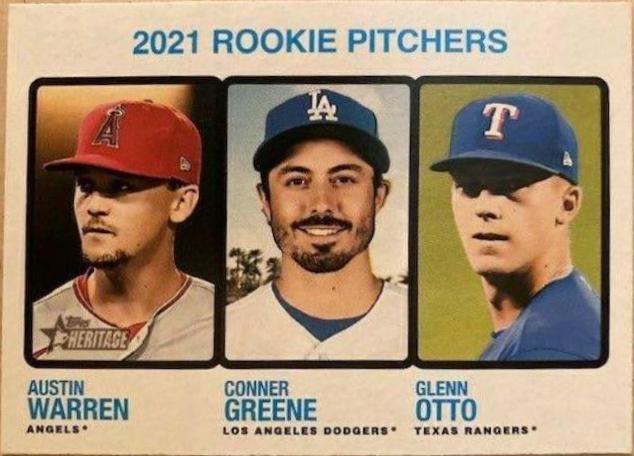 Austin Warren, Conner Greene, Glenn Otto #70 Baseball Cards 2022 Topps Heritage