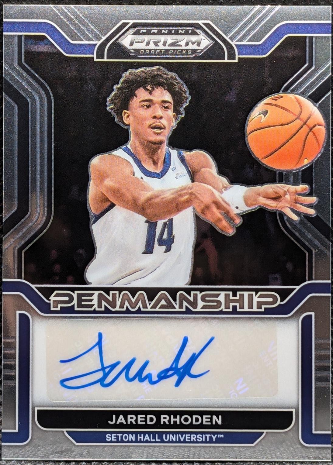 Jared Rhoden #CP-JRH 2022 Panini Prizm Draft Picks Basketball College Penmanship
