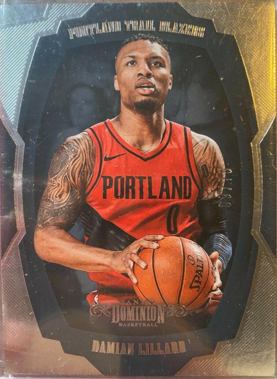 Damian Lillard #5 Basketball Cards 2018 Panini Dominion