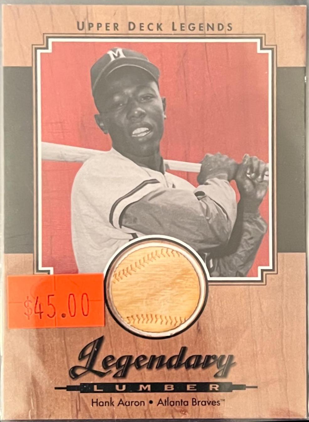 Hank Aaron #L-HA Baseball Cards 2001 Upper Deck Legends Legendary Lumber