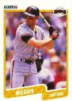 Will Clark #54 Baseball Cards 1990 Fleer Canadian