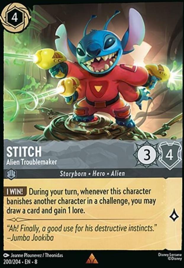 Stitch - Alien Troublemaker #200 Lorcana Reign of Jafar