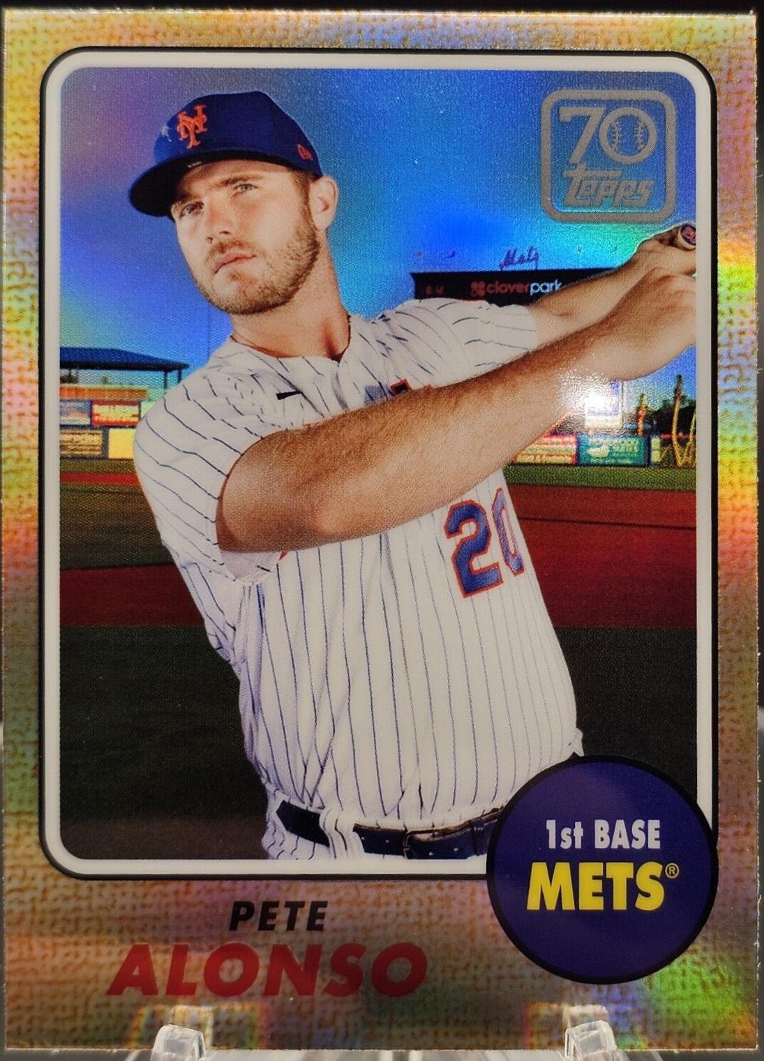 Pete Alonso #70YTC-18 Baseball Cards 2021 Topps Chrome 70 Years of Baseball