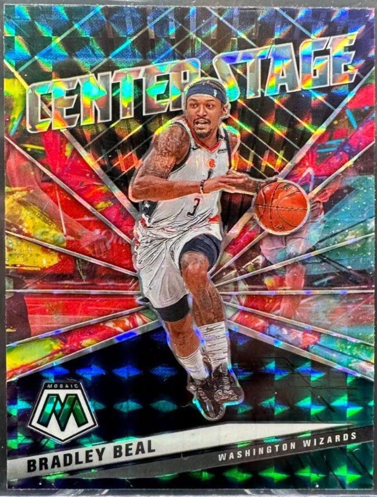 Bradley Beal #21 Basketball Cards 2020 Panini Mosaic Center Stage