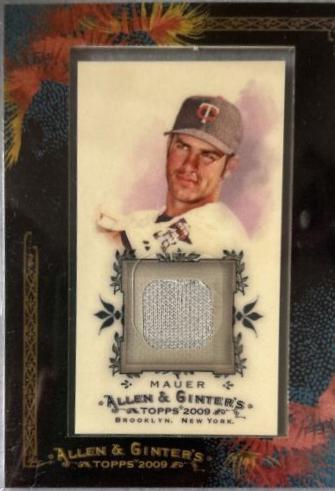 Joe Mauer #AGR-JM Baseball Cards 2009 Topps Allen & Ginter Framed Relics