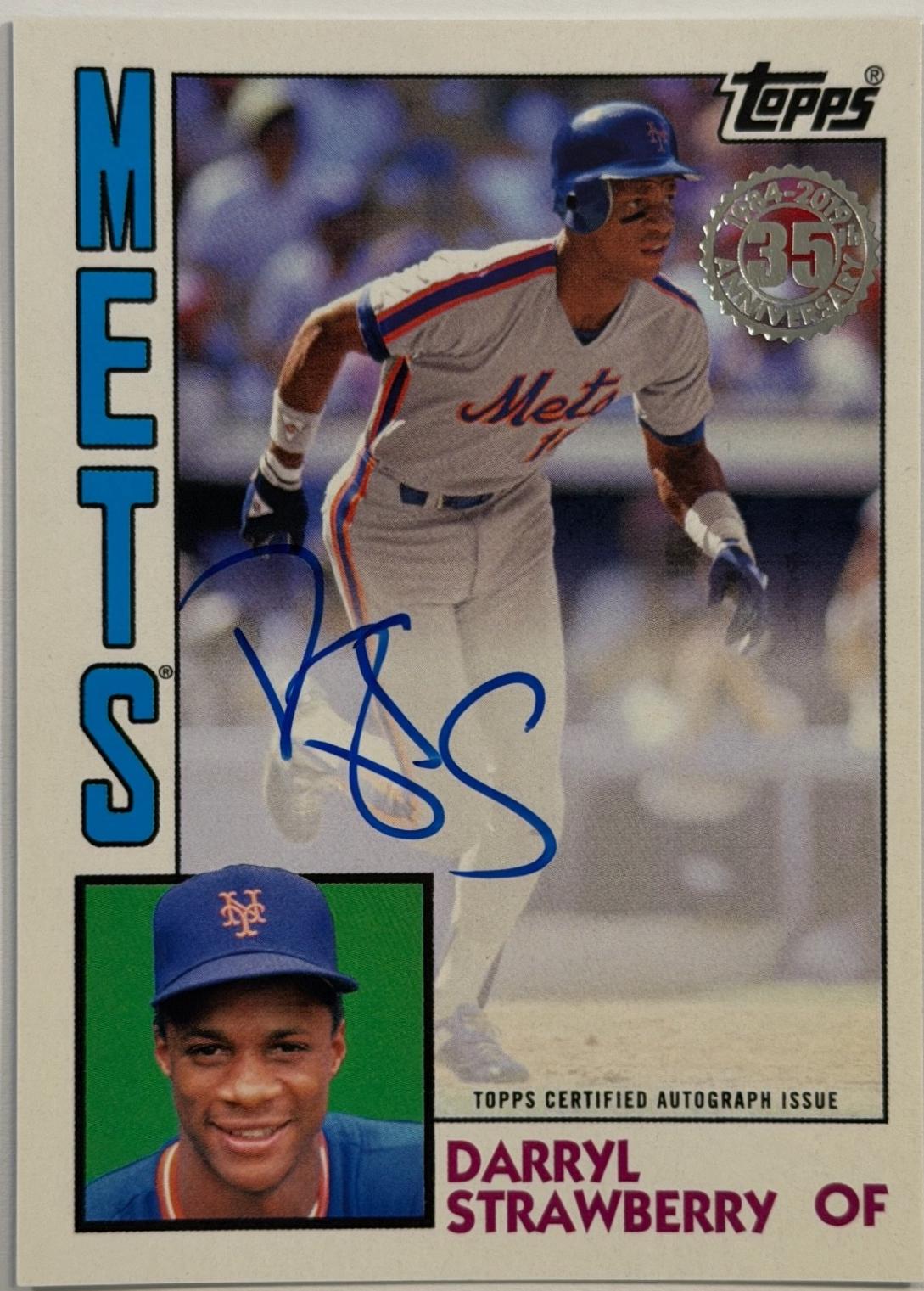 Darryl Strawberry #DST 2019 Topps 1984 Baseball Autographs