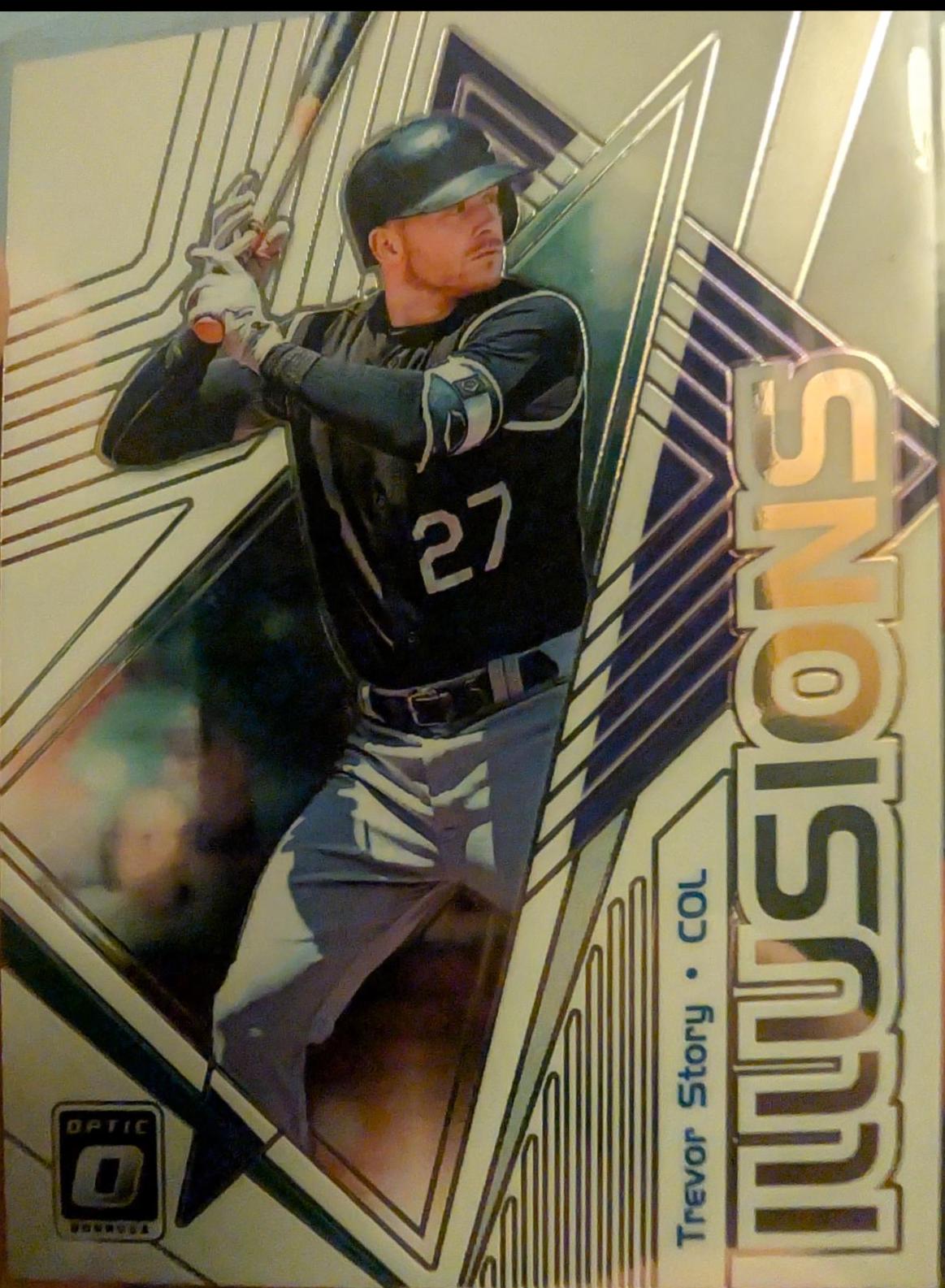 Trevor Story #OI-5 Baseball Cards 2019 Panini Donruss Optic Illusions