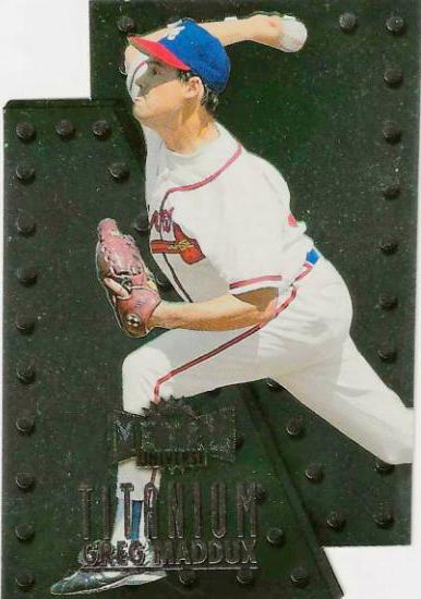 Greg Maddux #5 Baseball Cards 1997 Metal Universe Titanium