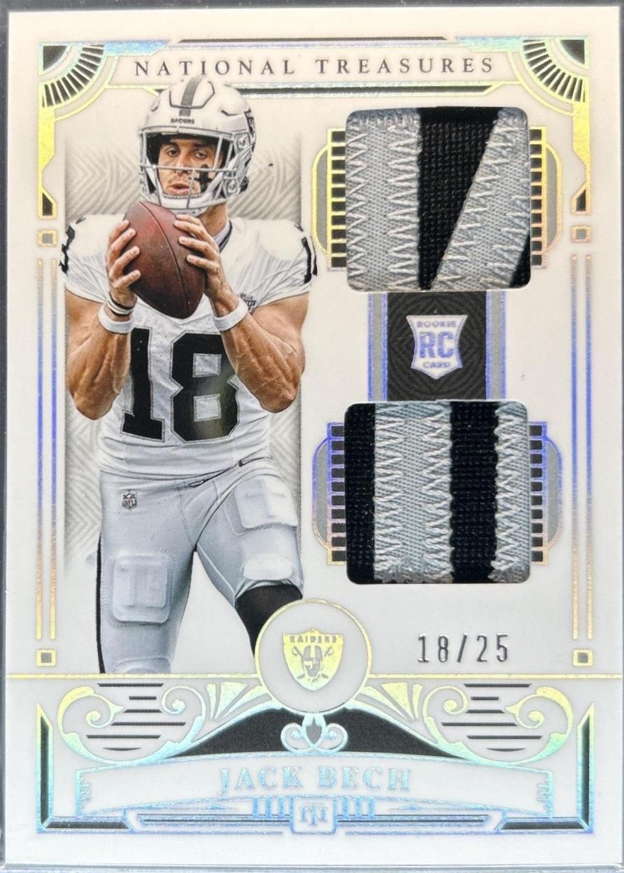 Jack Bech #25 2025 Panini National Treasures Football Rookie Treasures Holo Silver