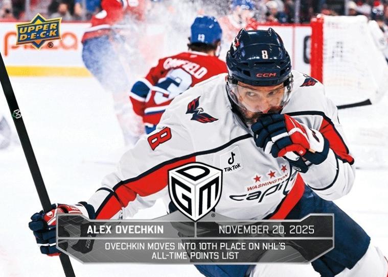 Alex Ovechkin #25 2025 Upper Deck Game Dated Moments Hockey