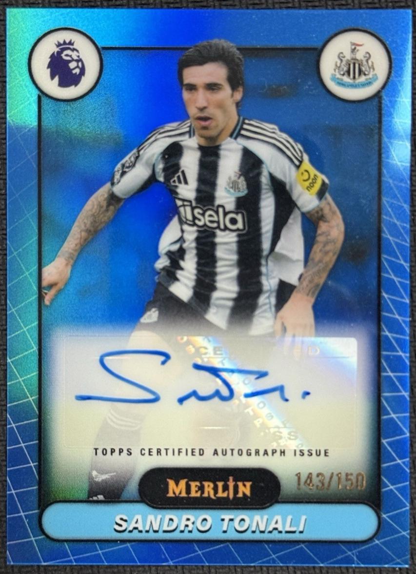 Sandro Tonali #MV-ST 2026 Topps Merlin Premier League Autograph