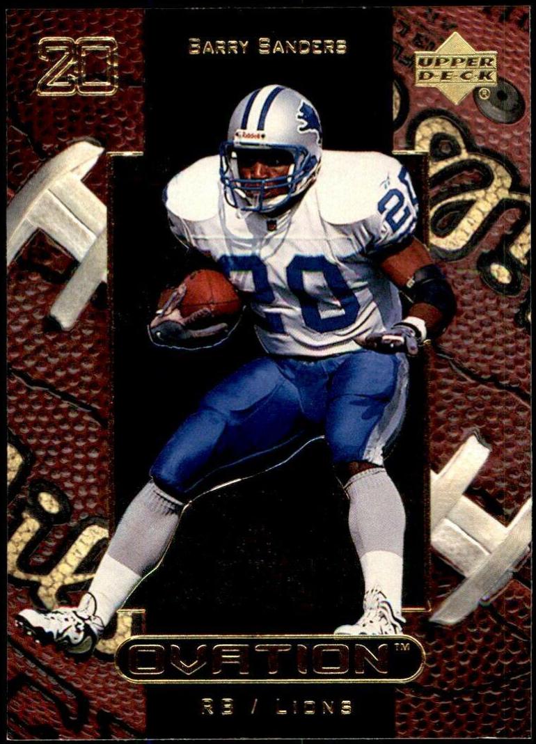 Barry Sanders #19 Football Cards 1999 Upper Deck Ovation