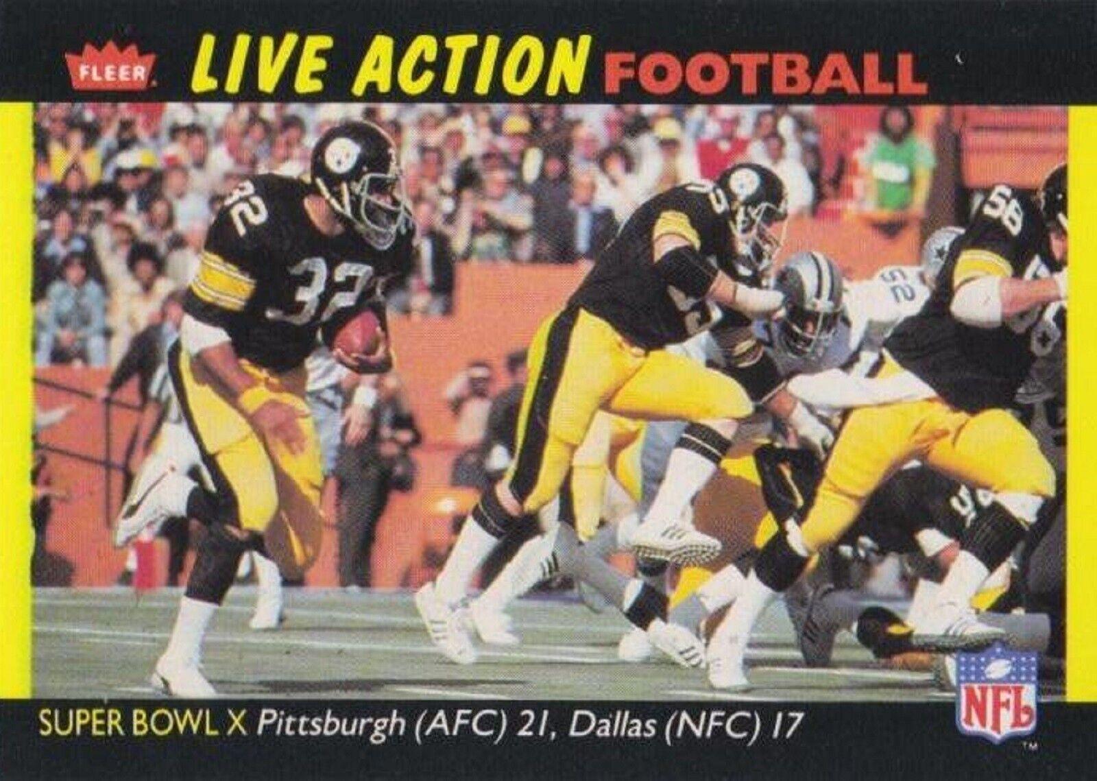 Super Bowl X #74 1987 Fleer Team Action Football
